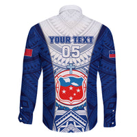 Custom Samoa Rugby Family Matching Off Shoulder Short Dress and Hawaiian Shirt 2023 Pacific Championships Polynesian Pattern LT05 - Polynesian Pride