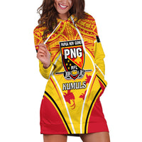 Custom Papua New Guinea Rugby Hoodie Dress 2023 Pacific Championships The Kumuls LT05 Yellow - Polynesian Pride
