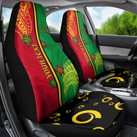 Personalised Vanuatu Happy Unity Day Car Seat Cover Polynesian Plumeria LT05 - Polynesian Pride