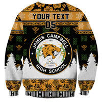 Custom Hawaii James Campbell High School Christmas Sweatshirt Tropical Santa Claus LT05 - Polynesian Pride