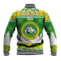Custom Hawaii Kaimuki High School Christmas Baseball Jacket Tropical Santa Claus LT05 - Polynesian Pride