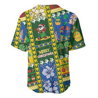 Solomon Islands Christmas Baseball Jersey Festive Beach Vibes LT05 - Polynesian Pride