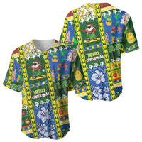 Solomon Islands Christmas Baseball Jersey Festive Beach Vibes LT05 - Polynesian Pride