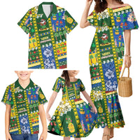 Solomon Islands Christmas Family Matching Mermaid Dress and Hawaiian Shirt Festive Beach Vibes - Polynesian Pride