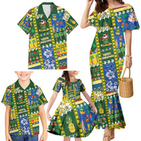 Solomon Islands Christmas Family Matching Mermaid Dress and Hawaiian Shirt Festive Beach Vibes - Polynesian Pride