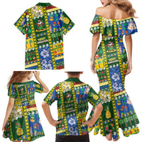 Solomon Islands Christmas Family Matching Mermaid Dress and Hawaiian Shirt Festive Beach Vibes - Polynesian Pride