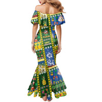 Solomon Islands Christmas Family Matching Mermaid Dress and Hawaiian Shirt Festive Beach Vibes - Polynesian Pride
