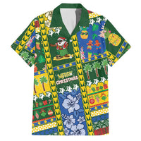 Solomon Islands Christmas Family Matching Off Shoulder Maxi Dress and Hawaiian Shirt Festive Beach Vibes - Polynesian Pride