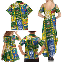 Solomon Islands Christmas Family Matching Summer Maxi Dress and Hawaiian Shirt Festive Beach Vibes - Polynesian Pride
