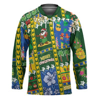 Solomon Islands Christmas Hockey Jersey Festive Beach Vibes LT05 Unisex Green - Polynesian Pride