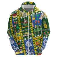 Solomon Islands Christmas Hoodie Festive Beach Vibes LT05 - Polynesian Pride