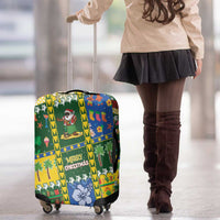 Solomon Islands Christmas Luggage Cover Festive Beach Vibes - Polynesian Pride