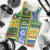 Solomon Islands Christmas Men Tank Top Festive Beach Vibes LT05 - Polynesian Pride