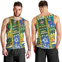 Solomon Islands Christmas Men Tank Top Festive Beach Vibes LT05 - Polynesian Pride