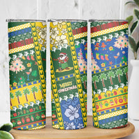 Solomon Islands Christmas Skinny Tumbler Festive Beach Vibes - Polynesian Pride