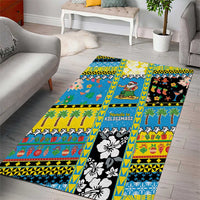 Tuvalu Christmas Area Rug Festive Beach Vibes - Polynesian Pride