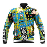 Tuvalu Christmas Baseball Jacket Festive Beach Vibes - Polynesian Pride