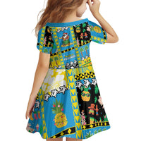Tuvalu Christmas Family Matching Long Sleeve Bodycon Dress and Hawaiian Shirt Festive Beach Vibes - Polynesian Pride