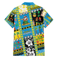 Tuvalu Christmas Family Matching Long Sleeve Bodycon Dress and Hawaiian Shirt Festive Beach Vibes - Polynesian Pride