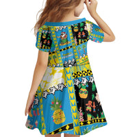 Tuvalu Christmas Family Matching Off Shoulder Short Dress and Hawaiian Shirt Festive Beach Vibes - Polynesian Pride