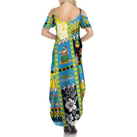 Tuvalu Christmas Family Matching Summer Maxi Dress and Hawaiian Shirt Festive Beach Vibes - Polynesian Pride
