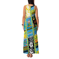 Tuvalu Christmas Family Matching Tank Maxi Dress and Hawaiian Shirt Festive Beach Vibes - Polynesian Pride