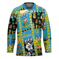 Tuvalu Christmas Hockey Jersey Festive Beach Vibes LT05 Unisex Blue - Polynesian Pride