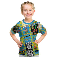 Tuvalu Christmas Kid T Shirt Festive Beach Vibes LT05 Blue - Polynesian Pride