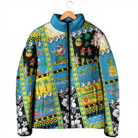 Tuvalu Christmas Padded Jacket Festive Beach Vibes - Polynesian Pride