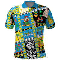 Tuvalu Christmas Polo Shirt Festive Beach Vibes LT05 Blue - Polynesian Pride