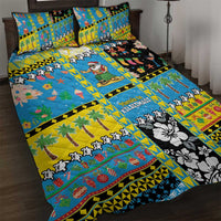 Tuvalu Christmas Quilt Bed Set Festive Beach Vibes - Polynesian Pride