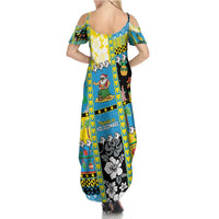 Tuvalu Christmas Summer Maxi Dress Festive Beach Vibes LT05 - Polynesian Pride
