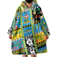 Tuvalu Christmas Wearable Blanket Hoodie Festive Beach Vibes - Polynesian Pride