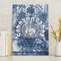 Samoa 685 Canvas Wall Art Polynesian Pattern Tie Dye Style LT05 Without Frame Blue - Polynesian Pride