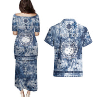 Samoa 685 Couples Matching Puletasi and Hawaiian Shirt Polynesian Pattern Tie Dye Style LT05 - Polynesian Pride