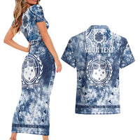 Samoa 685 Couples Matching Short Sleeve Bodycon Dress and Hawaiian Shirt Polynesian Pattern Tie Dye Style LT05 - Polynesian Pride