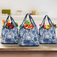 Samoa 685 Grocery Bag Polynesian Pattern Tie Dye Style LT05 3-pack One Size Blue - Polynesian Pride
