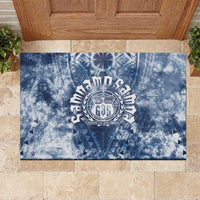 Samoa 685 Rubber Doormat Polynesian Pattern Tie Dye Style LT05 Blue - Polynesian Pride
