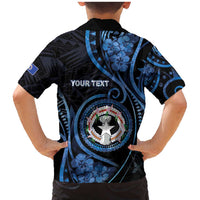 Personalized Northern Mariana Islands Family Matching Mermaid Dress and Hawaiian Shirt Ocean Floral Pattern