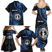 Personalized Northern Mariana Islands Family Matching Summer Maxi Dress and Hawaiian Shirt Ocean Floral Pattern