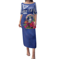 Hafa Adai Northern Mariana Islands Family Matching Puletasi and Hawaiian Shirt Polynesian Tribal Pattern