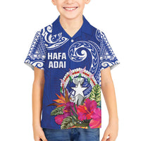 Hafa Adai Northern Mariana Islands Family Matching Summer Maxi Dress and Hawaiian Shirt Polynesian Tribal Pattern