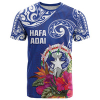 Hafa Adai Northern Mariana Islands T Shirt Polynesian Tribal Pattern LT05 Blue - Polynesian Pride