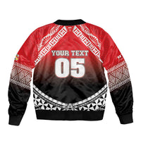 Custom Rugby Tonga MMT Bomber Jacket Mana O Tonga - Polynesian Pride