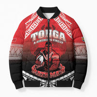 Custom Rugby Tonga MMT Bomber Puffer Jacket Mana O Tonga - Polynesian Pride