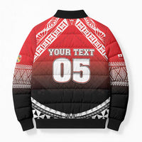Custom Rugby Tonga MMT Bomber Puffer Jacket Mana O Tonga - Polynesian Pride