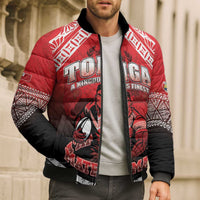 Custom Rugby Tonga MMT Bomber Puffer Jacket Mana O Tonga - Polynesian Pride