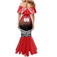 Custom Rugby Tonga MMT Family Matching Mermaid Dress and Hawaiian Shirt Mana O Tonga - Polynesian Pride