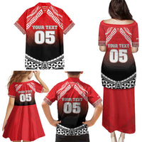 Custom Rugby Tonga MMT Family Matching Puletasi and Hawaiian Shirt Mana O Tonga - Polynesian Pride