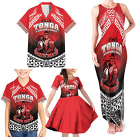 Custom Rugby Tonga MMT Family Matching Tank Maxi Dress and Hawaiian Shirt Mana O Tonga - Polynesian Pride